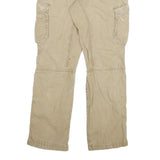CARHARTT Mens Cotton Blend Beige Relaxed Cargo Trousers W32 L32 Workwear Utility