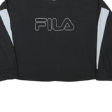 FILA Womens Black & Grey Logo Crew Neck M Sweatshirt Cotton Blend Casual