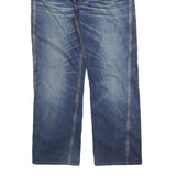 HELLER'S CAFE Mens Blue Regular Straight Denim Cotton Blend Medium W34 L28