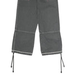 LEE Mens Cotton Blend Black Regular Straight Trousers W26 L23 Workwear Zip