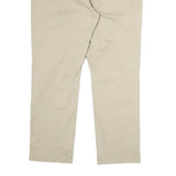 TOMMY HILFIGER Mens Cotton Beige Regular Straight Trousers W34 L30 Casual