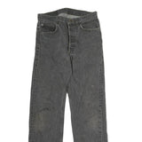 LEVI'S 501 Mens Jeans Black Regular Straight Denim Medium W32 L30 Classic Button