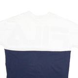 FILA Mens White & Navy Graphic T-Shirt XL Short Sleeve Crew Neck Cotton