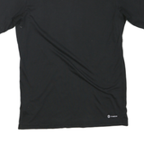 ADIDAS Mens Black Graphic T-Shirt M Short Sleeve Crew Neck Sports Cotton Blend