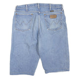 WRANGLER Mens Denim Blue Shorts XL W36 Classic Fit Cotton Blend