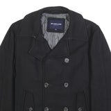 MCGREGOR Mens Black Classic Jacket L Woven Plain Button Closure