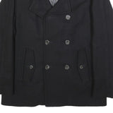 MCGREGOR Mens Black Classic Jacket L Woven Plain Button Closure