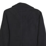 MCGREGOR Mens Black Classic Jacket L Woven Plain Button Closure
