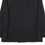 MCGREGOR Mens Black Classic Jacket L Woven Plain Button Closure