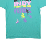 SCREEN STARS BEST Mens Blue Graphic T-Shirt L Short Sleeve Crew Neck Bud Light