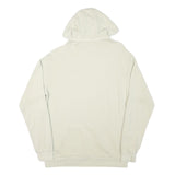 REEBOK Mens Cream Pullover Hoodie M Cotton Blend Lightweight Casual