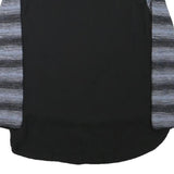 BONITA Womens Grey & Black Striped Pattern Cotton Blend Jumper Round Neck Basic