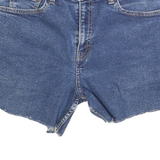 LEVI'S Womens Denim Blue Cotton Shorts XS W26 Raw Hem Casual
