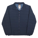 TIMBERLAND Mens Navy Blue Puffer Jacket 2XL Polyester Blend Zip Casual Outdoor