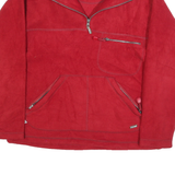TAG TEK Mens Red Plain Pullover Crew Neck Basic Knit S Zipped Pockets Jumper
