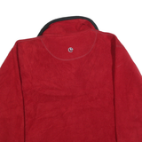TAG TEK Mens Red Plain Pullover Crew Neck Basic Knit S Zipped Pockets Jumper