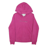 CHAMPION Girls Pink Hoodie M Cotton Blend Casual Pullover Sweatshirt