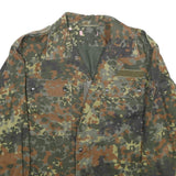 Womens Green & Brown Camouflage Sequin Eye Embroidered Zip Jacket XL Polyester