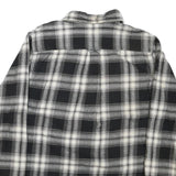 JACHS Mens Black & White Plaid Cotton Blend Shirt M Button Pocket Casual