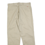 DICKIES Mens Cotton Blend Beige Regular Straight Trousers W36 L34 Workwear