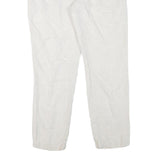 LIVERGY Mens Linen Blend White Slim Straight Leg Trousers W32 L29 Summer Wear