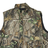 Mens Green & Brown Camouflage Reversible Zip Jacket XL Polyester Blend Outdoor