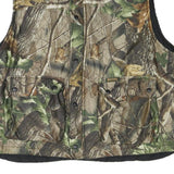 Mens Green & Brown Camouflage Reversible Zip Jacket XL Polyester Blend Outdoor