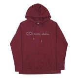 CHAMPION Mens Maroon Pullover Hoodie M Cotton Blend Casual Sweatshirt