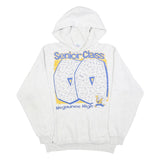 GRAYSTONE GRAPHICS Womens White Senior Class 90 Pullover Hoodie M High School