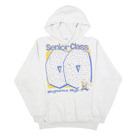 GRAYSTONE GRAPHICS Womens White Senior Class 90 Pullover Hoodie M High School