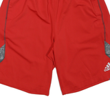 ADIDAS Mens Red & Grey Sports Casual Shorts M W28 Polyester Blend
