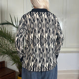 Perla Animal print Shirt - Large Cream Polyester Blend