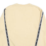 NIKE Mens Beige & Black Sweatshirt Crew Neck S Cotton Blend Sportswear