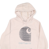 CARHARTT Womens Beige Pullover Hoodie L Cotton Blend Casual Sweatshirt