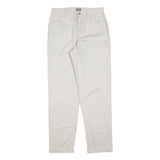 RIDERS Mens Cotton Blend White Regular Fit Straight Leg Trousers W28 L30 Casual