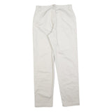 RIDERS Mens Cotton Blend White Regular Fit Straight Leg Trousers W28 L30 Casual