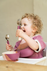 Suction silicone bowl - Pink