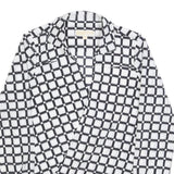 MICHAEL KORS Womens Black & White Printed Shirt Long Sleeve Collared XS Stylish