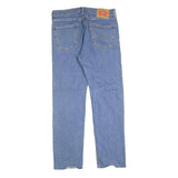 LEVI'S 505 Mens Jeans Blue Regular Straight Denim Rinse W33 L32 Unique Patches