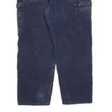 CARHARTT Mens Cotton Blend Blue Relaxed Straight Trousers W40 L30 Workwear