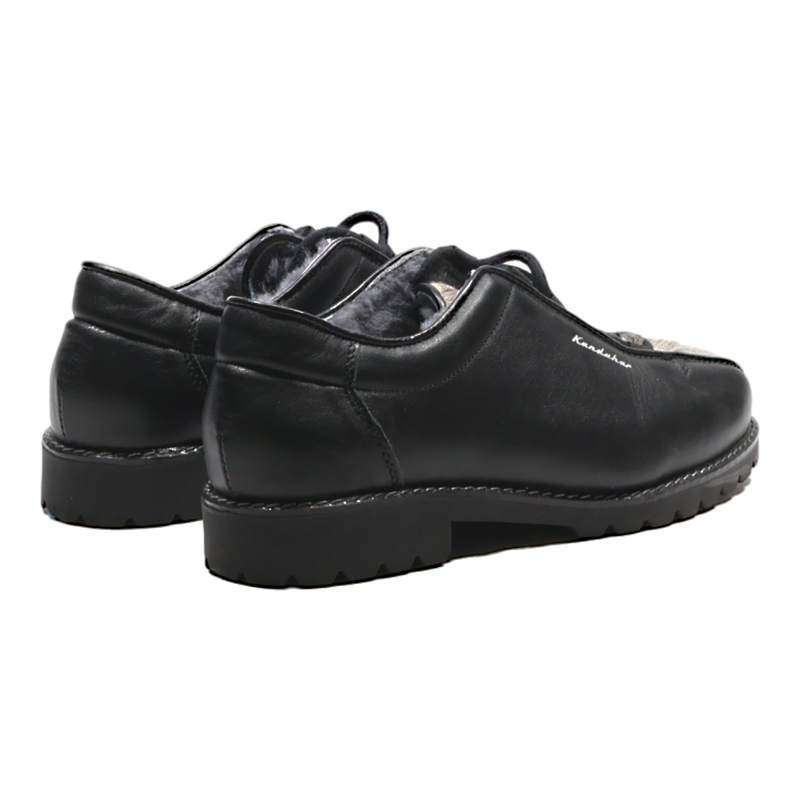 KANDAHAR Fleece Lined Snow Boots Black Leather Womens UK 2