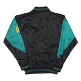 ROYAL CLASS Mens Black & Teal Sport Program Button Jacket L Polyester Blend
