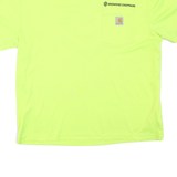 CARHARTT Mens Yellow & Black Browning Chapman Graphic T-Shirt L Short Sleeve