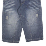 OKAY JEANS Mens Shorts Blue Denim Casual Style M W32 Button Fly Comfortable Fit