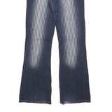 ILLEGAL Womens Jeans Blue Regular Bootcut Denim Medium W28 L32 Stylish Zip