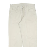LEE Mens Cotton White Regular Fit Straight Leg Trousers W34 L29 Casual Classic