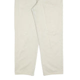 LEE Mens Cotton White Regular Fit Straight Leg Trousers W34 L29 Casual Classic