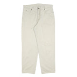 LEE Mens Cotton White Regular Fit Straight Leg Trousers W34 L29 Casual Classic