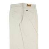 LEE Mens Cotton White Regular Fit Straight Leg Trousers W34 L29 Casual Classic