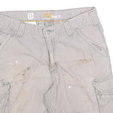 CARHARTT Mens Shorts Beige Cargo M W31 Relaxed Fit Cotton Blend